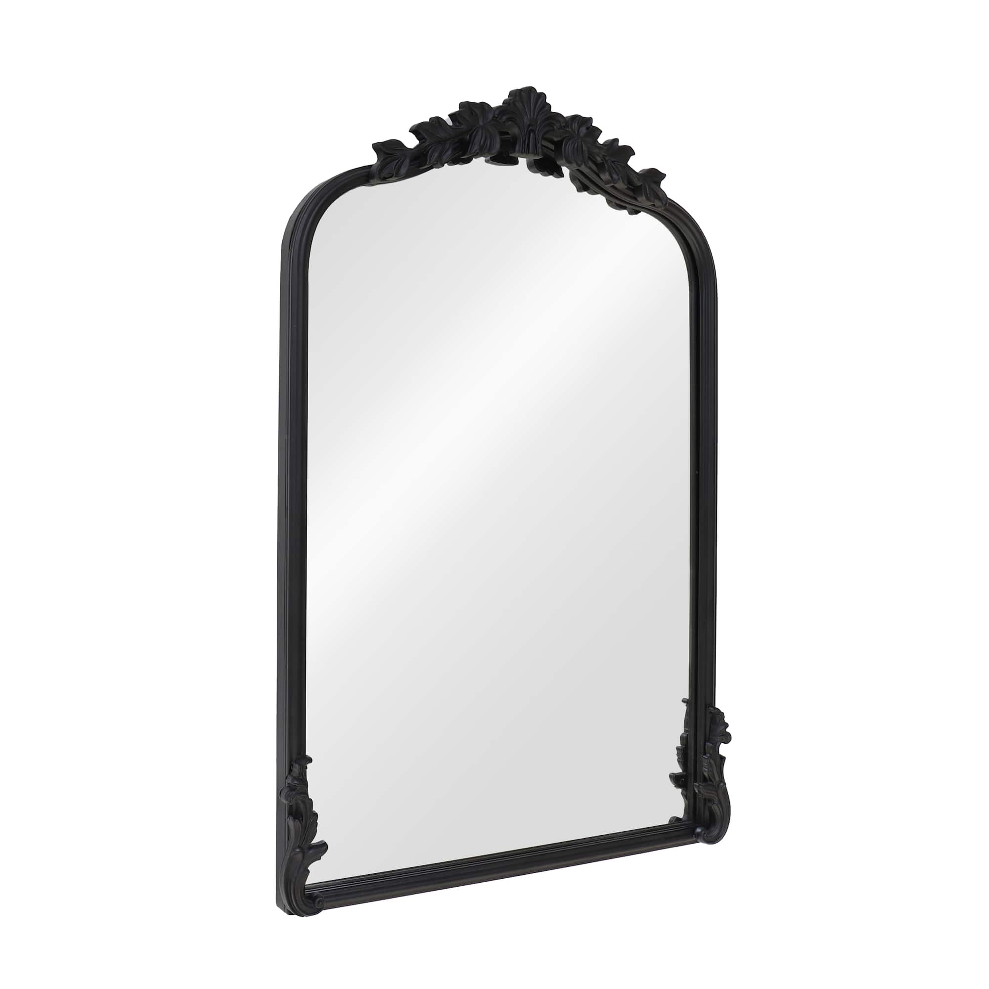 18" x 27" Ornate Arch Wall Mirror in Black Metal Frame by Ashland®